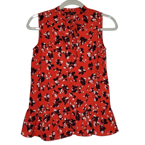Banana Republic Red Floral Peplum Blouse - Picture 1 of 4